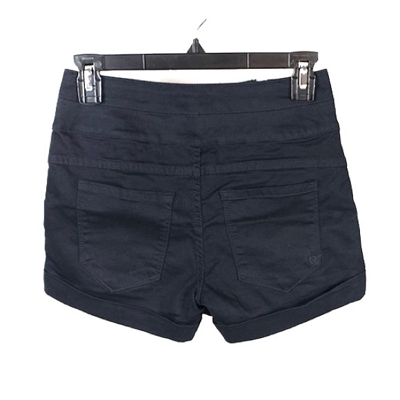 BEBE Bbsp Black Zippered Front Shorts Juniors 1289 - Picture 3 of 6